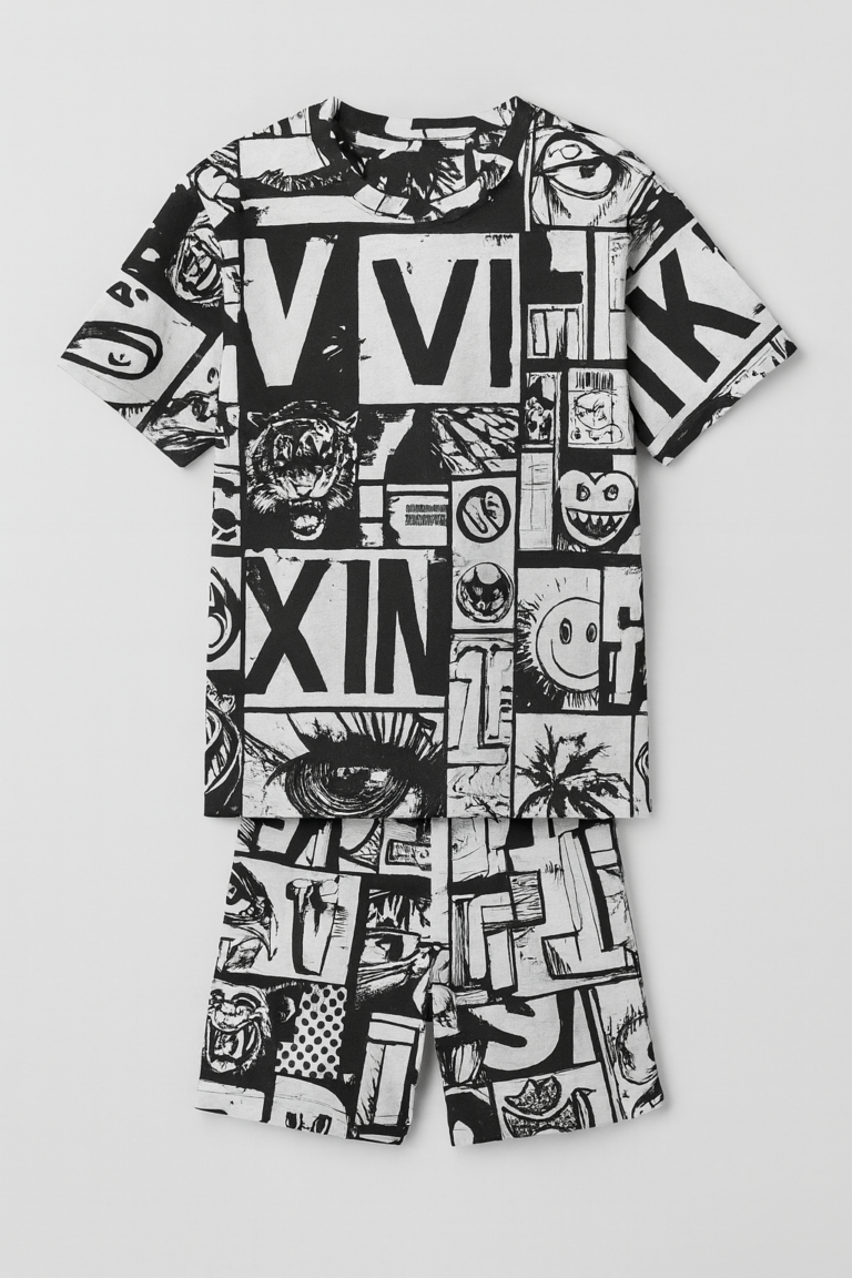 Boys white & black coords